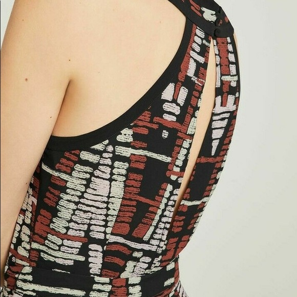 BCBG MAXAZRIA Criss Cross Cut out Halter Romper - Picture 5 of 6